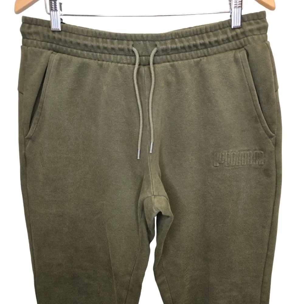 PUMA Men's Fleece Jogger Forest Green Sz L